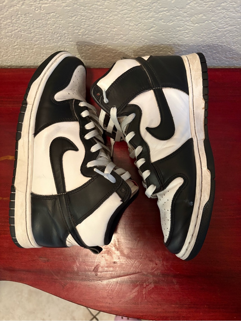 Nike Black and White Mid-Top Sneakers